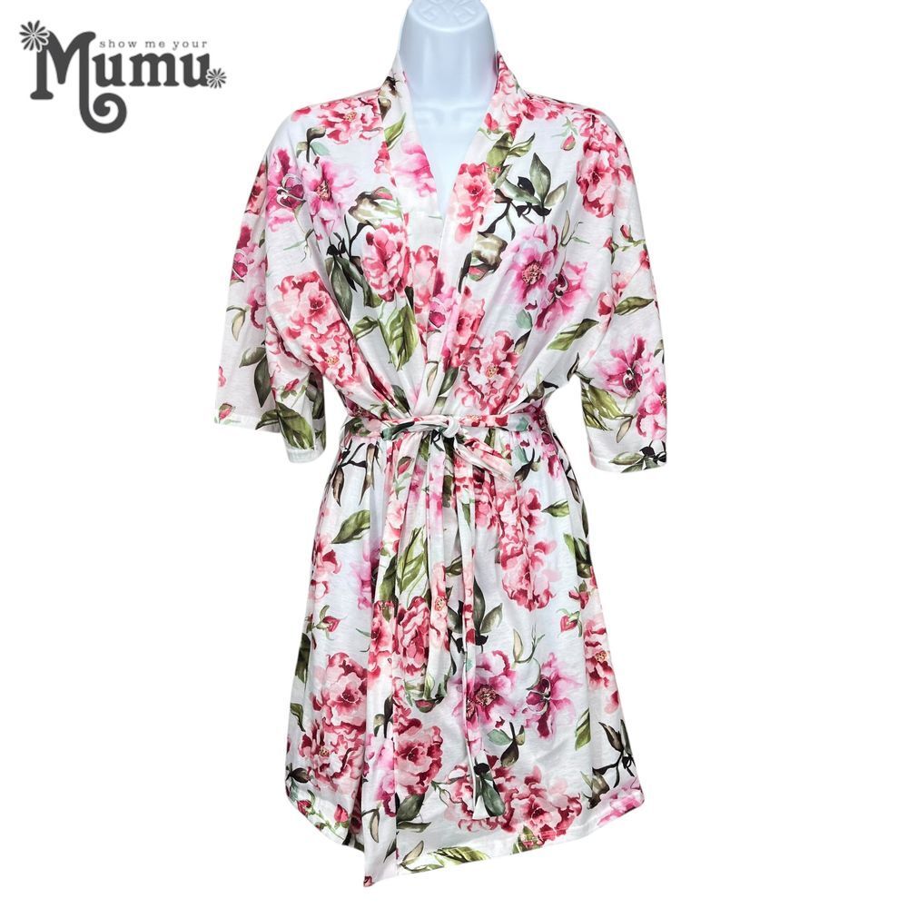 Show Me Your Mumu Women's Small Floral Robe‎ 100% Polyester